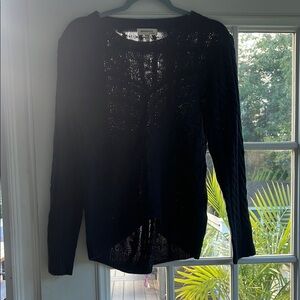 Monteau Navy Cable Knit Sweater